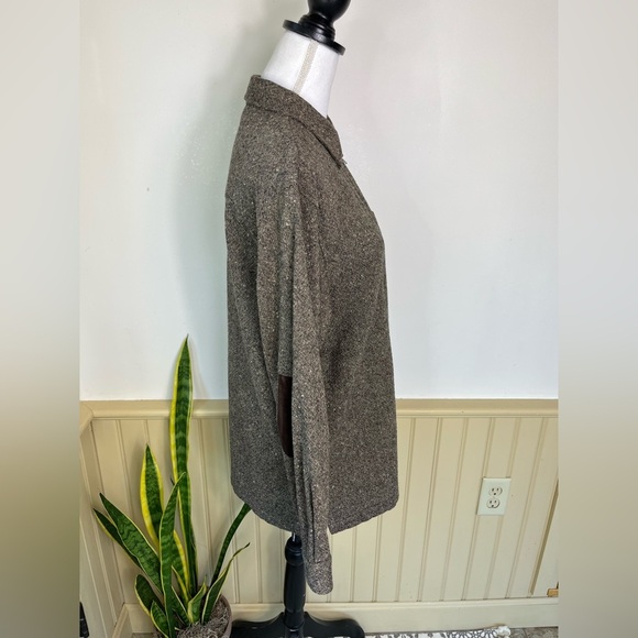 VTG Jones NY Wool Tweed Jacket M Elbow Patch Dark Academia Fall Layer 90s Gothic - Picture 6 of 10